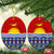 Kiribati Christmas Ceramic Ornament Tekeraoi n Te Tiritimati Polynesian Tribal LT9 Oval Red - Polynesian Pride