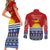 Kiribati Christmas Couples Matching Short Sleeve Bodycon Dress and Long Sleeve Button Shirt Tekeraoi n Te Tiritimati Polynesian Tribal LT9 - Polynesian Pride