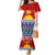 Kiribati Christmas Family Matching Mermaid Dress and Hawaiian Shirt Tekeraoi n Te Tiritimati Polynesian Tribal LT9 Mom's Dress Red - Polynesian Pride