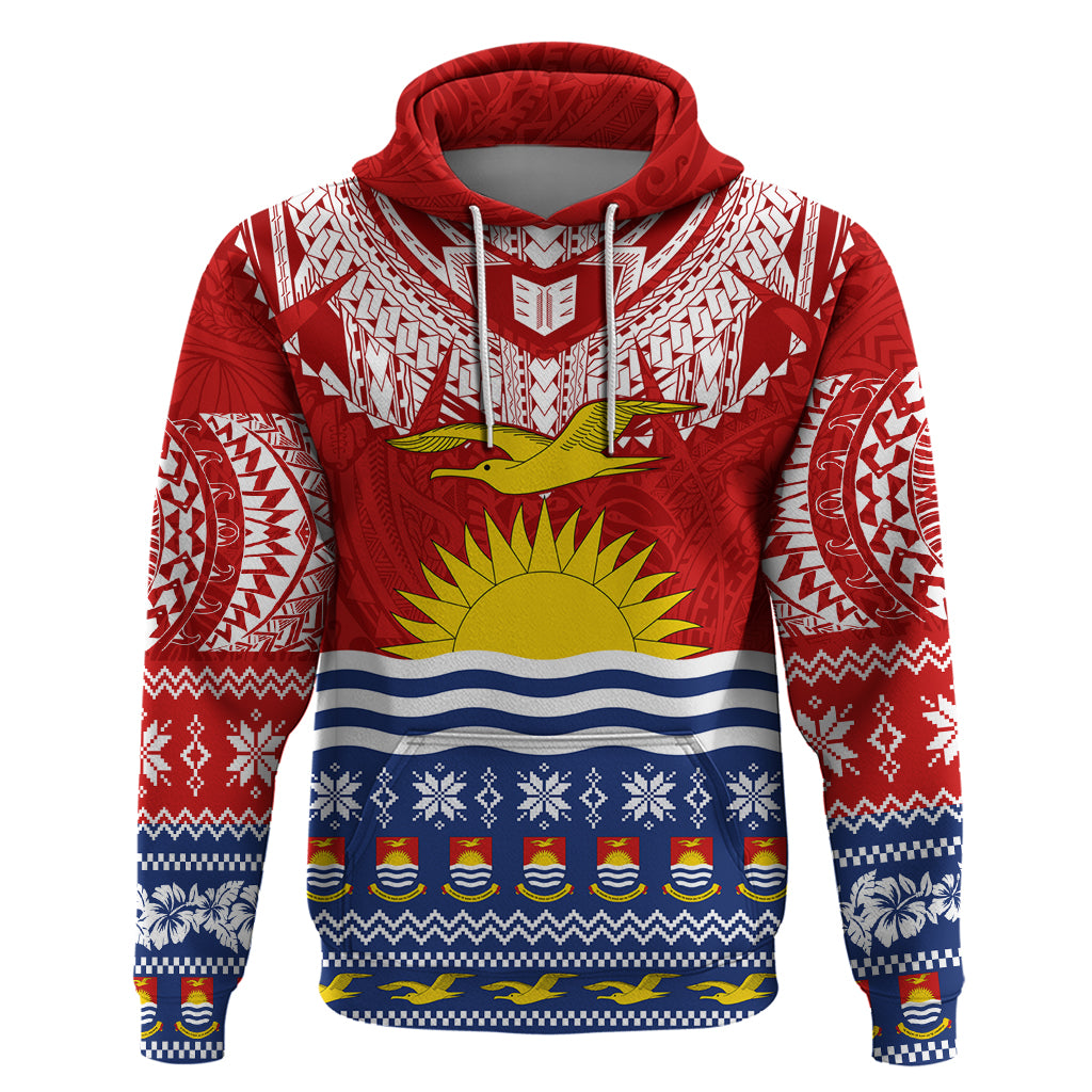 Kiribati Christmas Hoodie Tekeraoi n Te Tiritimati Polynesian Tribal LT9 Red - Polynesian Pride