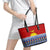 Kiribati Christmas Leather Tote Bag Tekeraoi n Te Tiritimati Polynesian Tribal LT9 - Polynesian Pride