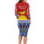 Kiribati Christmas Long Sleeve Bodycon Dress Tekeraoi n Te Tiritimati Polynesian Tribal LT9 - Polynesian Pride