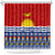 Kiribati Christmas Shower Curtain Tekeraoi n Te Tiritimati Polynesian Tribal LT9 Red - Polynesian Pride