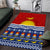 Personalised Kiribati Christmas Area Rug Tekeraoi n Te Tiritimati Polynesian Tribal LT9 Red - Polynesian Pride