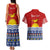 Personalised Kiribati Christmas Couples Matching Tank Maxi Dress and Hawaiian Shirt Tekeraoi n Te Tiritimati Polynesian Tribal LT9 - Polynesian Pride