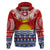 Personalised Kiribati Christmas Hoodie Tekeraoi n Te Tiritimati Polynesian Tribal LT9 Red - Polynesian Pride