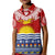 Personalised Kiribati Christmas Kid Polo Shirt Tekeraoi n Te Tiritimati Polynesian Tribal LT9 Kid Red - Polynesian Pride