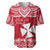 Personalised Wallis and Futuna Christmas Baseball Jersey Polynesian Tribal LT9 Red - Polynesian Pride