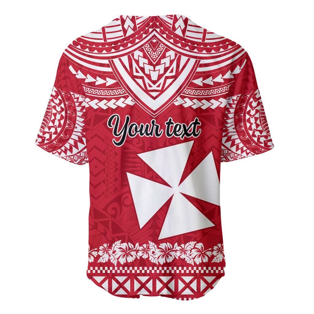 Personalised Wallis and Futuna Christmas Baseball Jersey Polynesian Tribal LT9 - Polynesian Pride