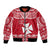 Personalised Wallis and Futuna Christmas Bomber Jacket Polynesian Tribal LT9 Unisex Red - Polynesian Pride