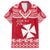 Personalised Wallis and Futuna Christmas Family Matching Puletasi Dress and Hawaiian Shirt Polynesian Tribal LT9 Dad's Shirt - Short Sleeve Red - Polynesian Pride