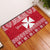 Personalised Wallis and Futuna Christmas Rubber Doormat Polynesian Tribal LT9 Red - Polynesian Pride