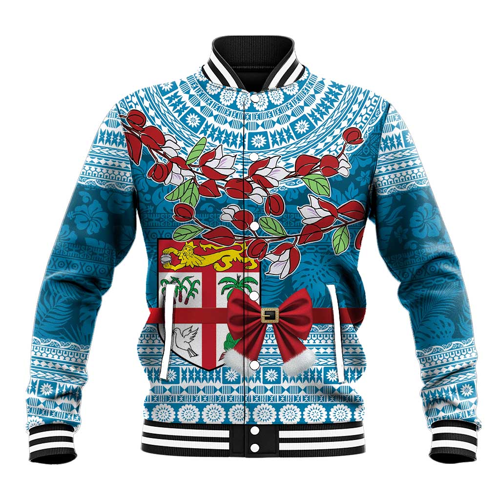 Fijian Tagimoucia Flowers Baseball Jacket Christmas Coquette bow LT9 Unisex Blue - Polynesian Pride