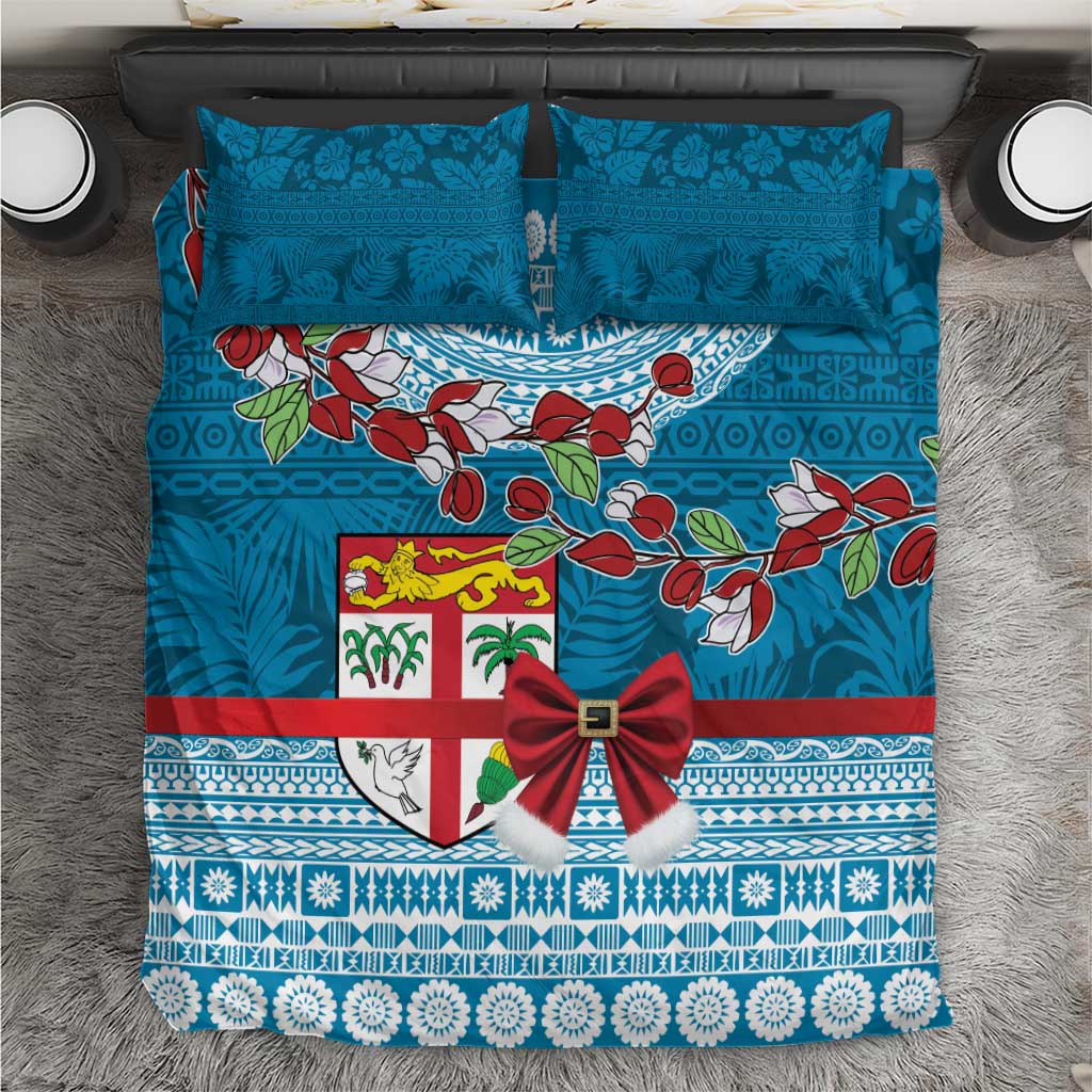 Fijian Tagimoucia Flowers Bedding Set Christmas Coquette bow LT9 Blue - Polynesian Pride