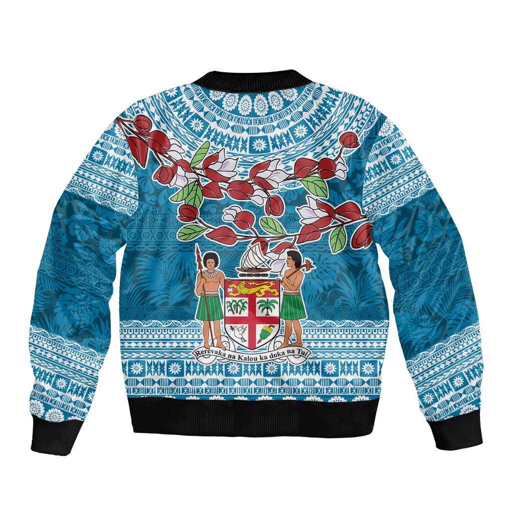 Fijian Tagimoucia Flowers Bomber Jacket Christmas Coquette bow LT9 - Polynesian Pride