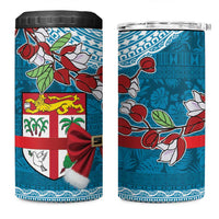 Fijian Tagimoucia Flowers 4 in 1 Can Cooler Tumbler Christmas Coquette bow LT9 One Size: 16 oz Blue - Polynesian Pride