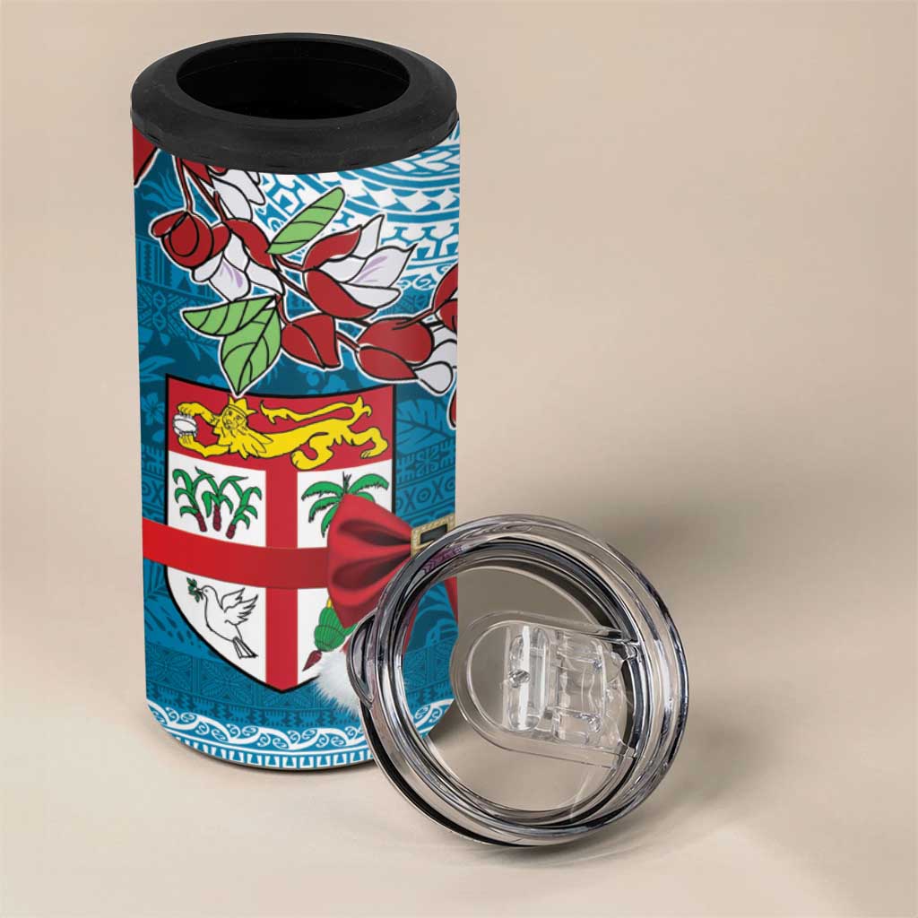 Fijian Tagimoucia Flowers 4 in 1 Can Cooler Tumbler Christmas Coquette bow LT9 - Polynesian Pride