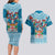 Fijian Tagimoucia Flowers Couples Matching Long Sleeve Bodycon Dress and Hawaiian Shirt Christmas Coquette bow