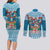 Fijian Tagimoucia Flowers Couples Matching Long Sleeve Bodycon Dress and Long Sleeve Button Shirt Christmas Coquette bow