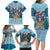 Fijian Tagimoucia Flowers Family Matching Long Sleeve Bodycon Dress and Hawaiian Shirt Christmas Coquette bow