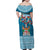 Fijian Tagimoucia Flowers Family Matching Off Shoulder Maxi Dress and Hawaiian Shirt Christmas Coquette bow