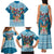 Fijian Tagimoucia Flowers Family Matching Tank Maxi Dress and Hawaiian Shirt Christmas Coquette bow