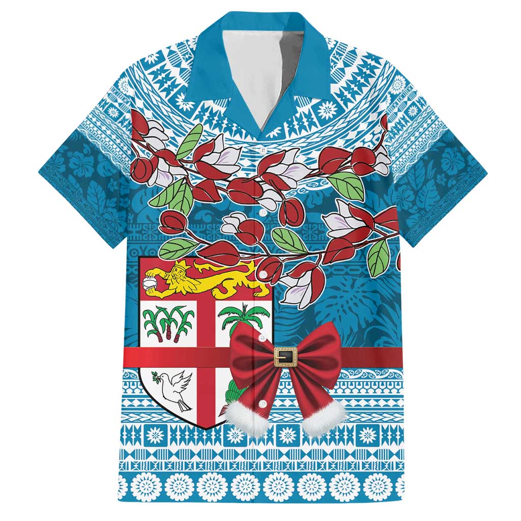 Fijian Tagimoucia Flowers Hawaiian Shirt Christmas Coquette bow LT9 Blue - Polynesian Pride