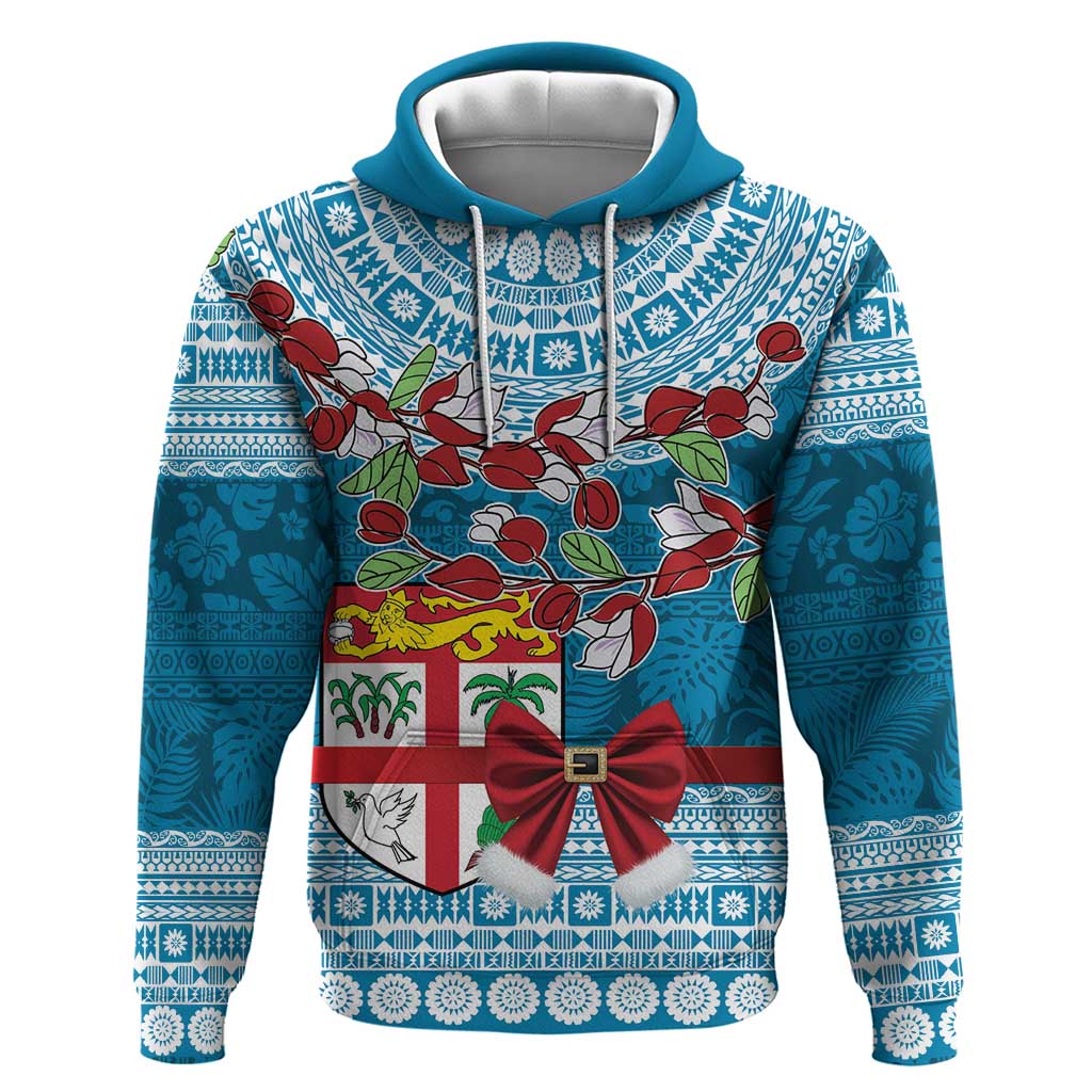 Fijian Tagimoucia Flowers Hoodie Christmas Coquette bow LT9 Pullover Hoodie Blue - Polynesian Pride