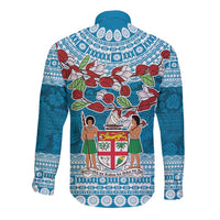 Fijian Tagimoucia Flowers Long Sleeve Button Shirt Christmas Coquette bow LT9 - Polynesian Pride