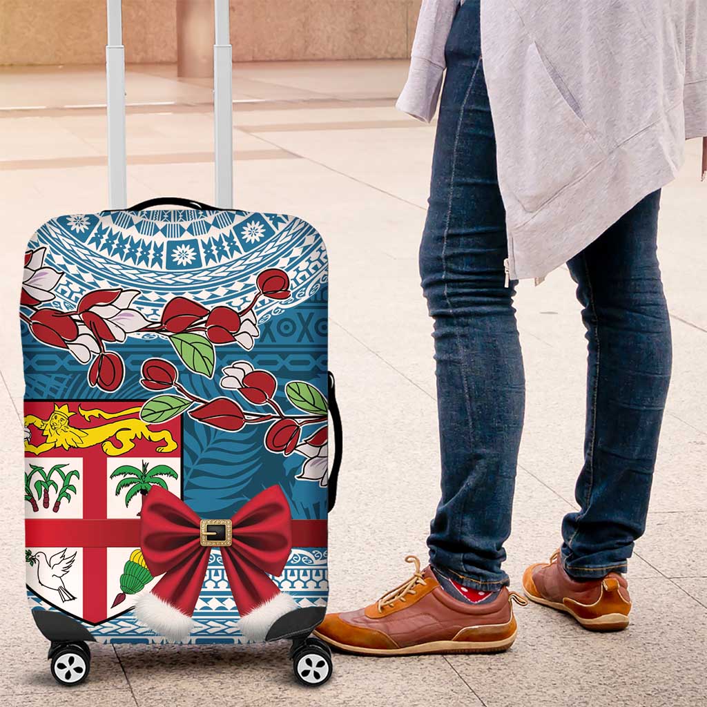 Fijian Tagimoucia Flowers Luggage Cover Christmas Coquette bow