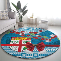 Fijian Tagimoucia Flowers Round Carpet Christmas Coquette bow LT9 - Polynesian Pride