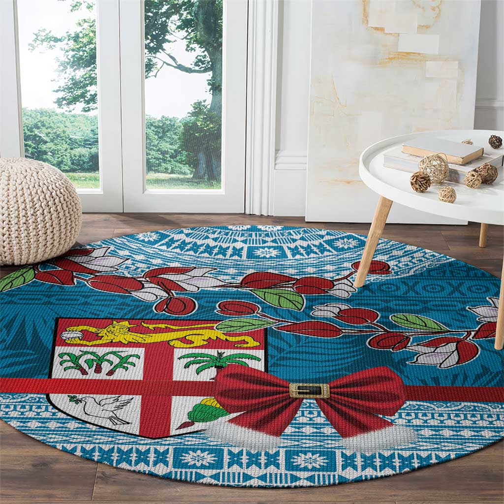 Fijian Tagimoucia Flowers Round Carpet Christmas Coquette bow LT9 - Polynesian Pride