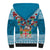 Fijian Tagimoucia Flowers Sherpa Hoodie Christmas Coquette bow