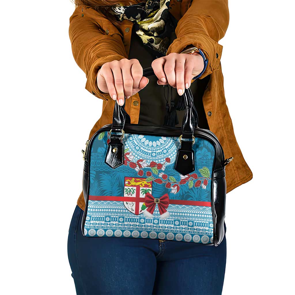 Fijian Tagimoucia Flowers Shoulder Handbag Christmas Coquette bow LT9 One Size Blue - Polynesian Pride