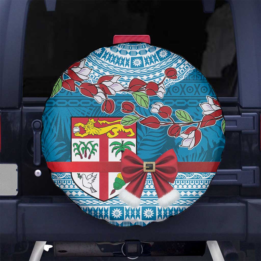 Fijian Tagimoucia Flowers Spare Tire Cover Christmas Coquette bow LT9 - Polynesian Pride