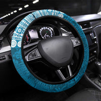Fijian Tagimoucia Flowers Steering Wheel Cover Christmas Coquette bow LT9 Universal Fit Blue - Polynesian Pride