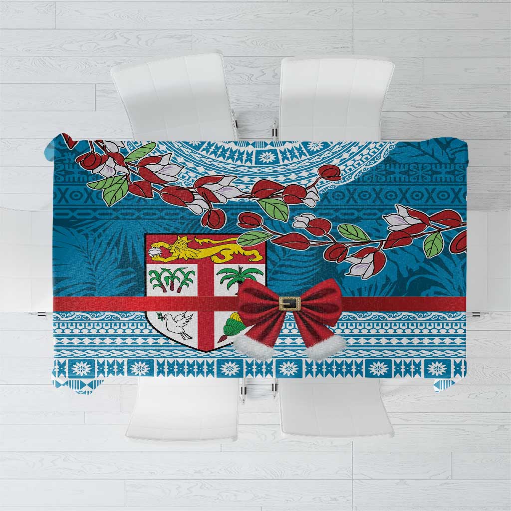 Fijian Tagimoucia Flowers Tablecloth Christmas Coquette bow LT9 Blue - Polynesian Pride