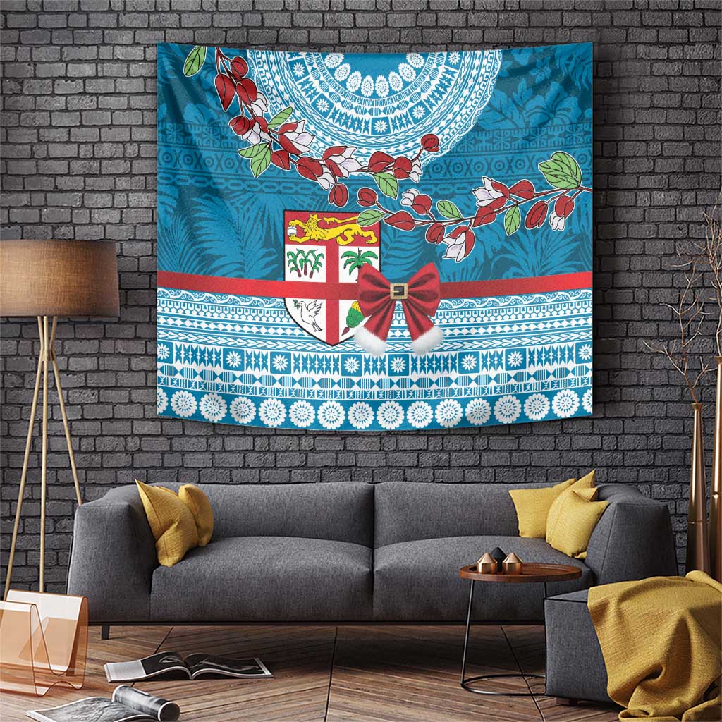 Fijian Tagimoucia Flowers Tapestry Christmas Coquette bow LT9 Blue - Polynesian Pride