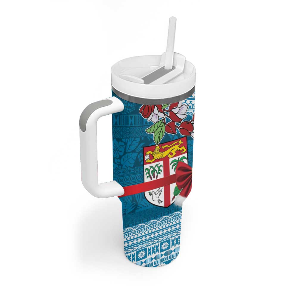 Fijian Tagimoucia Flowers Tumbler With Handle Christmas Coquette bow LT9 - Polynesian Pride