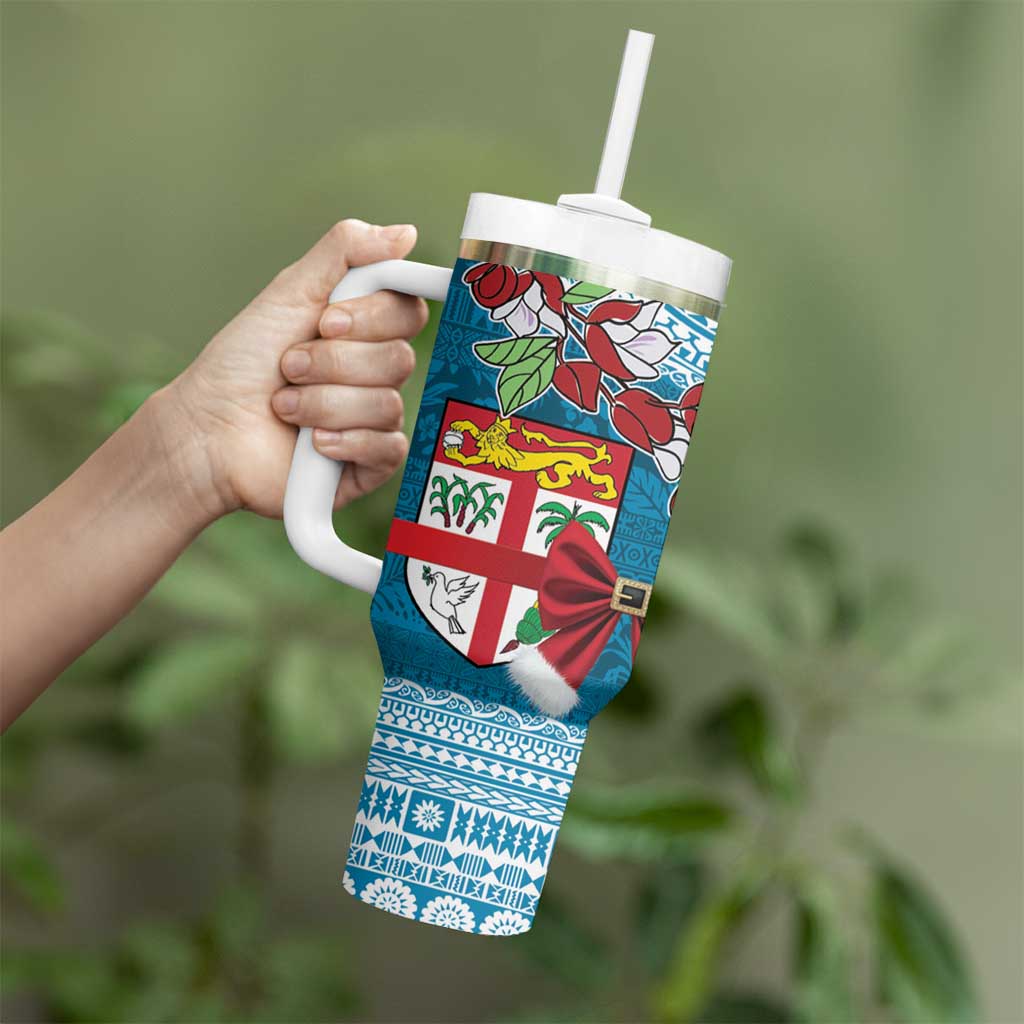 Fijian Tagimoucia Flowers Tumbler With Handle Christmas Coquette bow LT9 - Polynesian Pride