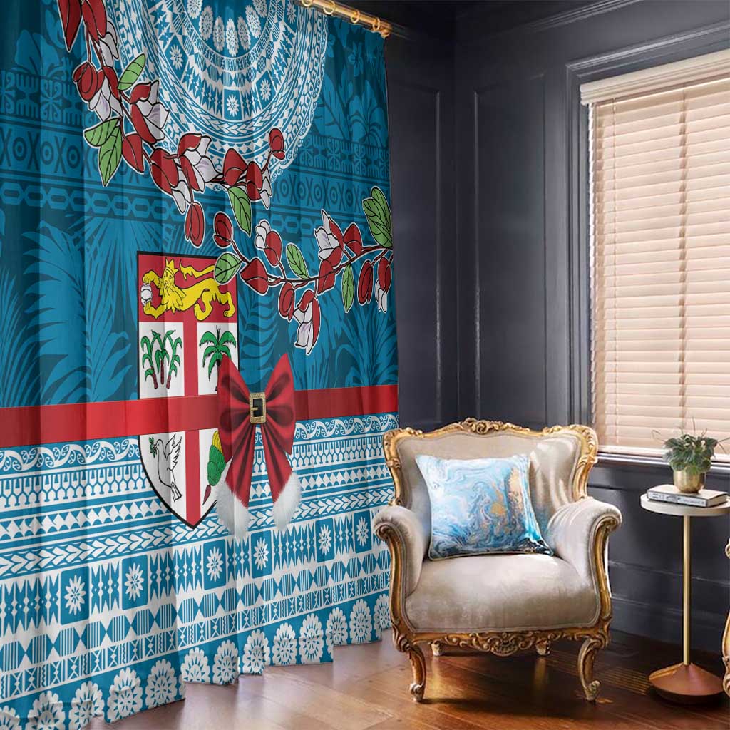 Fijian Tagimoucia Flowers Window Curtain Christmas Coquette bow LT9 - Polynesian Pride