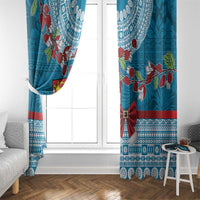 Fijian Tagimoucia Flowers Window Curtain Christmas Coquette bow LT9 - Polynesian Pride
