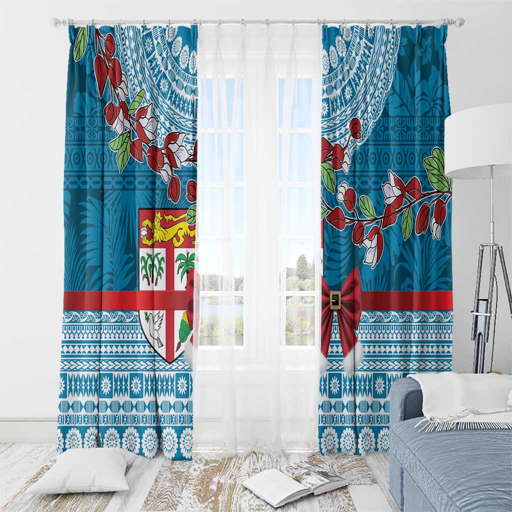 Fijian Tagimoucia Flowers Window Curtain Christmas Coquette bow LT9 - Polynesian Pride