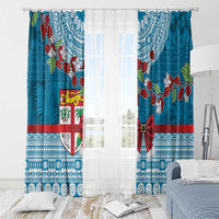 Fijian Tagimoucia Flowers Window Curtain Christmas Coquette bow LT9 - Polynesian Pride