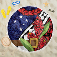 Samoan Ula Fala Flowers Beach Blanket Christmas Santa Belt LT9 One Size 150cm Red - Polynesian Pride