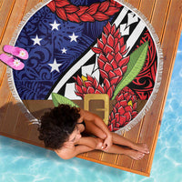Samoan Ula Fala Flowers Beach Blanket Christmas Santa Belt LT9 - Polynesian Pride