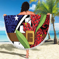 Samoan Ula Fala Flowers Beach Blanket Christmas Santa Belt LT9 - Polynesian Pride