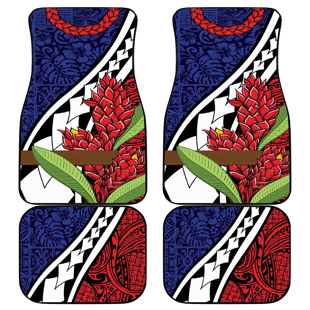 Samoan Ula Fala Flowers Car Mats Christmas Santa Belt LT9 - Polynesian Pride
