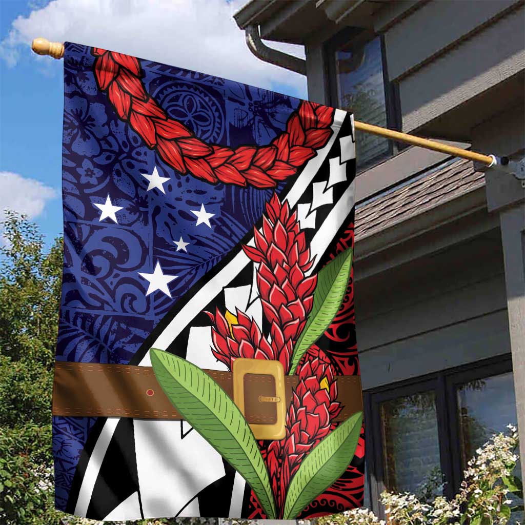 Samoan Ula Fala Flowers Garden Flag Christmas Santa Belt LT9 - Polynesian Pride