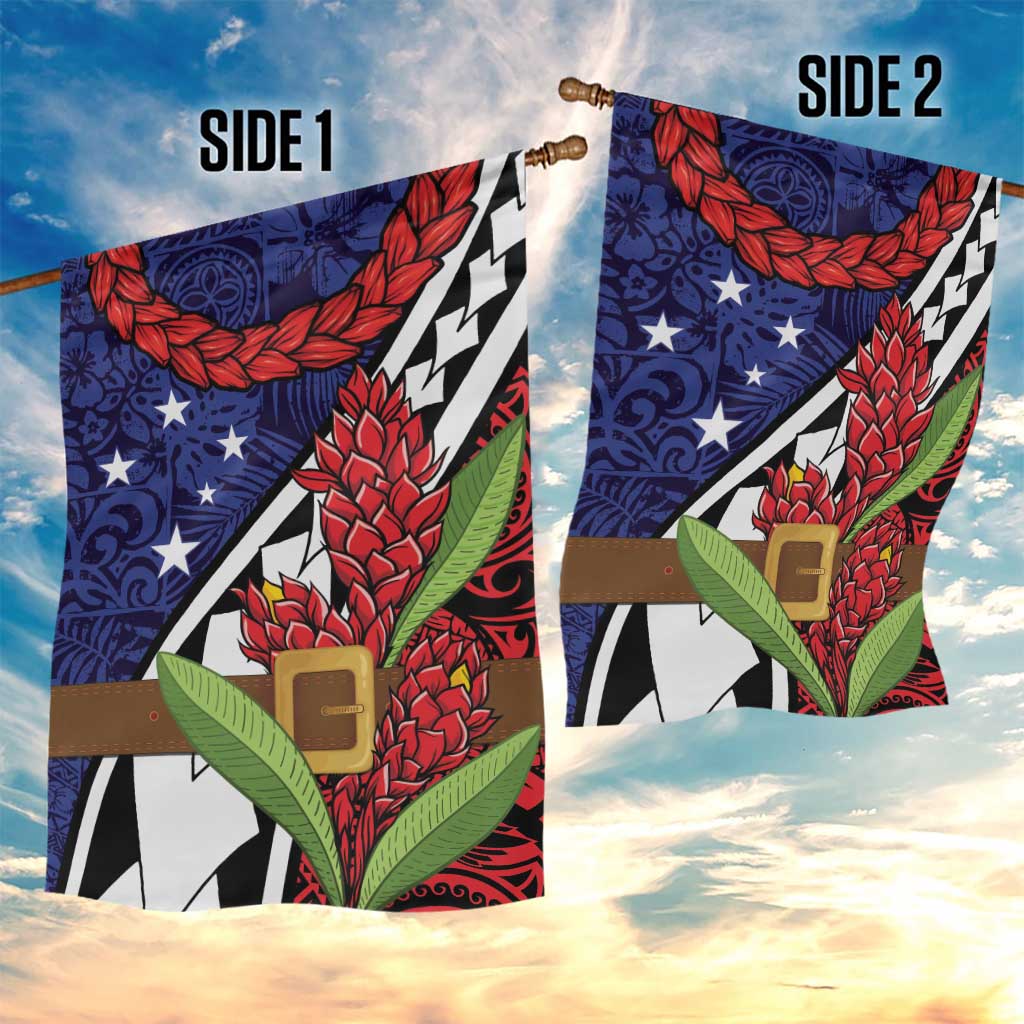 Samoan Ula Fala Flowers Garden Flag Christmas Santa Belt LT9 - Polynesian Pride